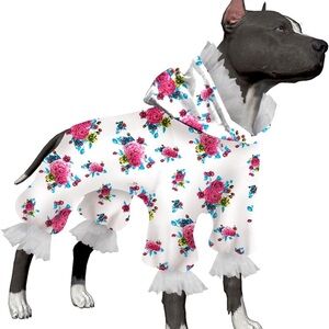 LovinPet l Dog Clothes, Pajamas Jammies, Fashion Rose Bouquet Dog Party Costume